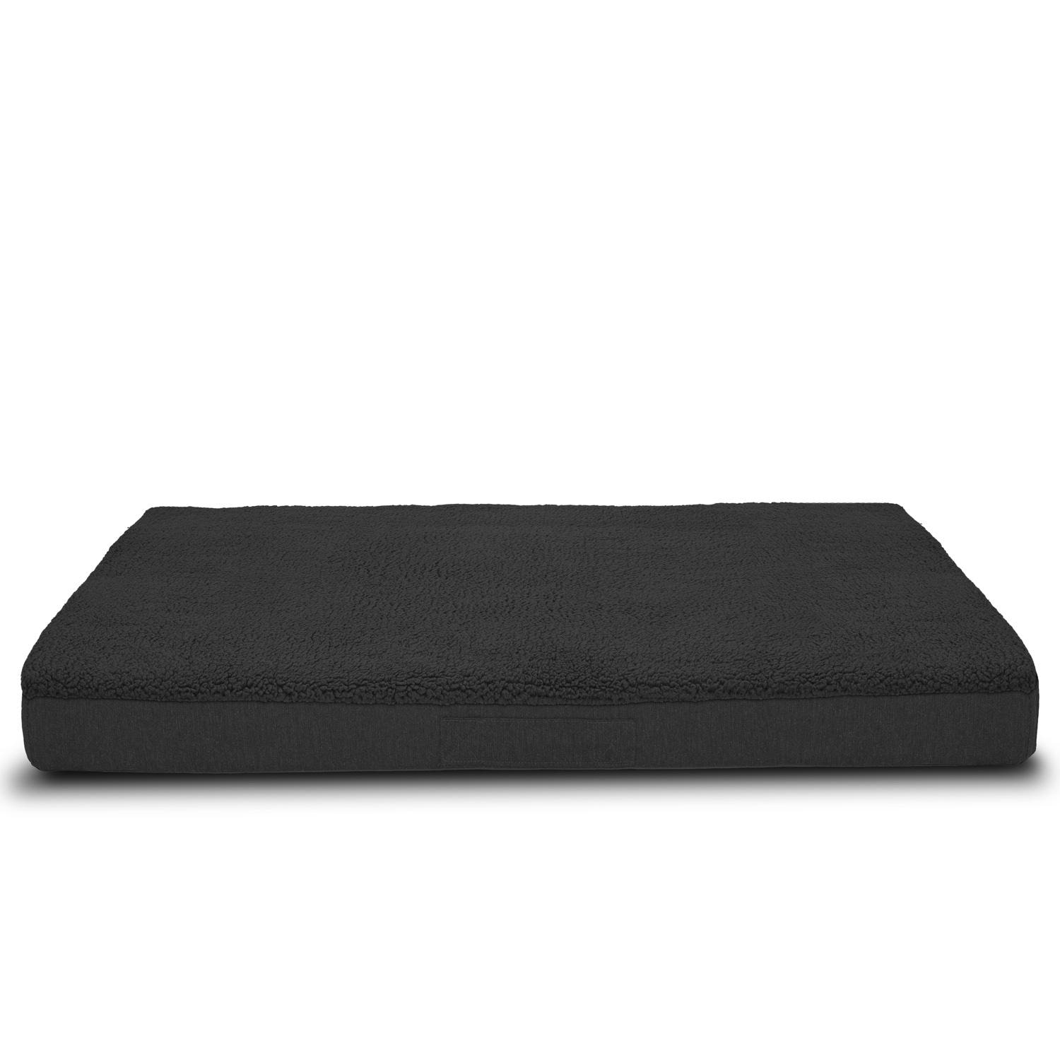 Vista – Cojín ergonómico para perros Petzzz Leo XL 120 x 75 x 10 cm negro