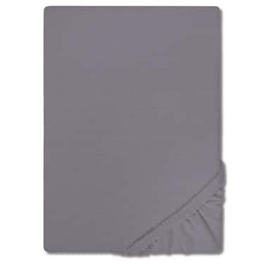CloudComfort Basic sábana bajera jersey stretch gris oscuro 90 x 190 - 100 x 200 cm