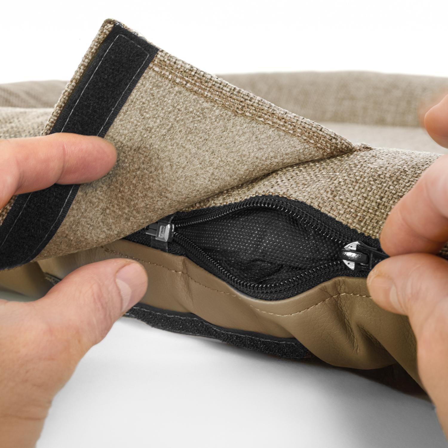 La funda en detalle – Cojín para perro Petzzz Balou beige M 80 x 55 x 10 cm