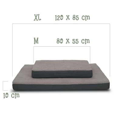 75 x 50 x 8 cm ergonoomiline koerapadi suurus S, värvus must