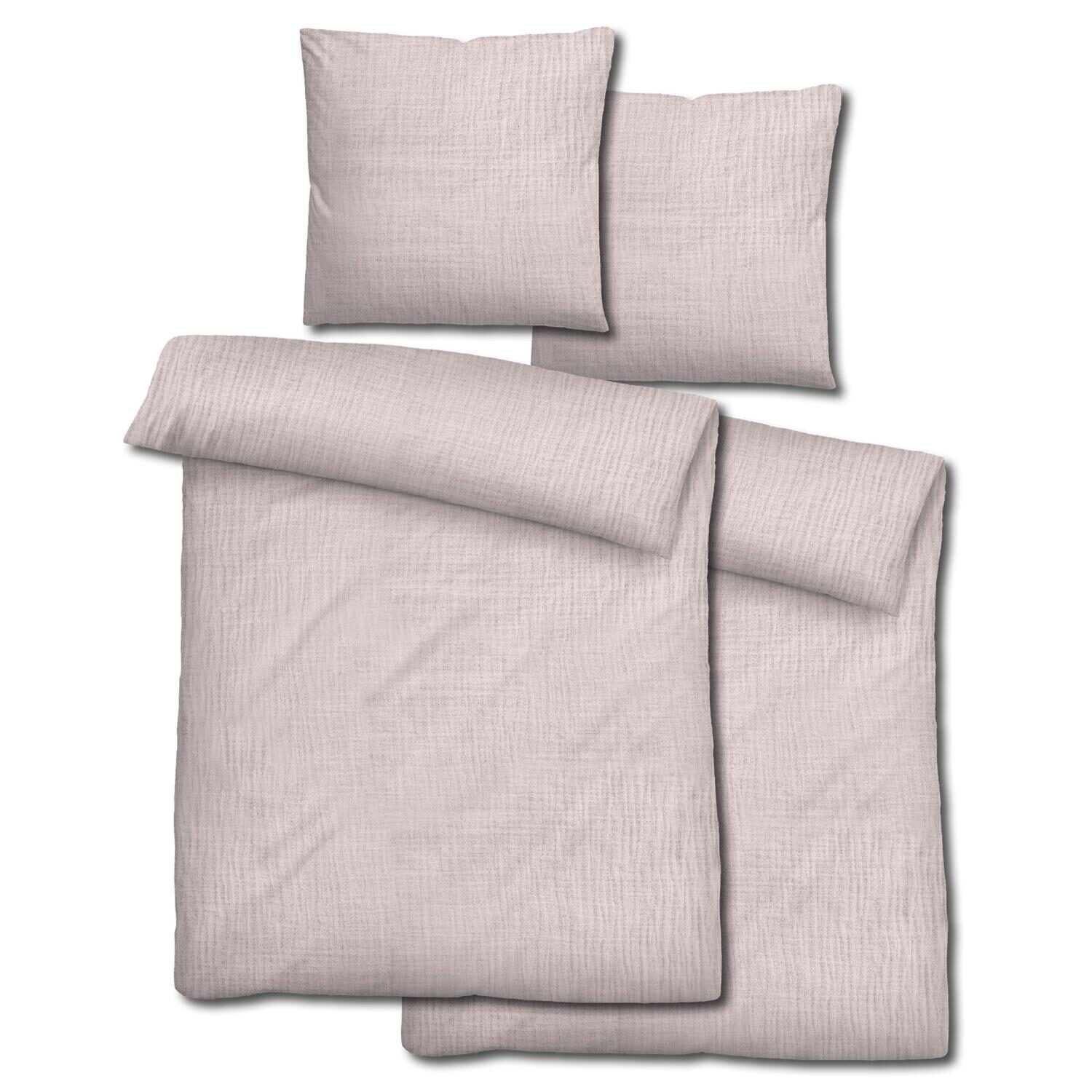 Lote de dos piezas de ropa de cama de muselina Sleezzz® en color rosado, 155 x 220 cm + 80 x 80 cm