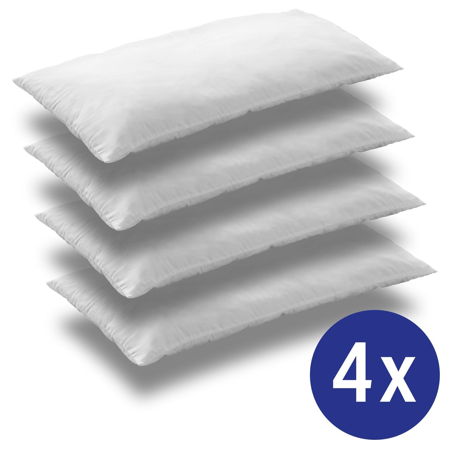 Juego de 4 almohadas de microfibra CloudComfort Basic 40 x 80 cm