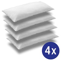 4 x Almohada de microfibra CloudComfort Basic 40 x 80 cm