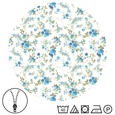 Paquete doble de ropa de cama de microfibra CloudComfort Basic flores azules 135 x 200 + 80 x 80 cm