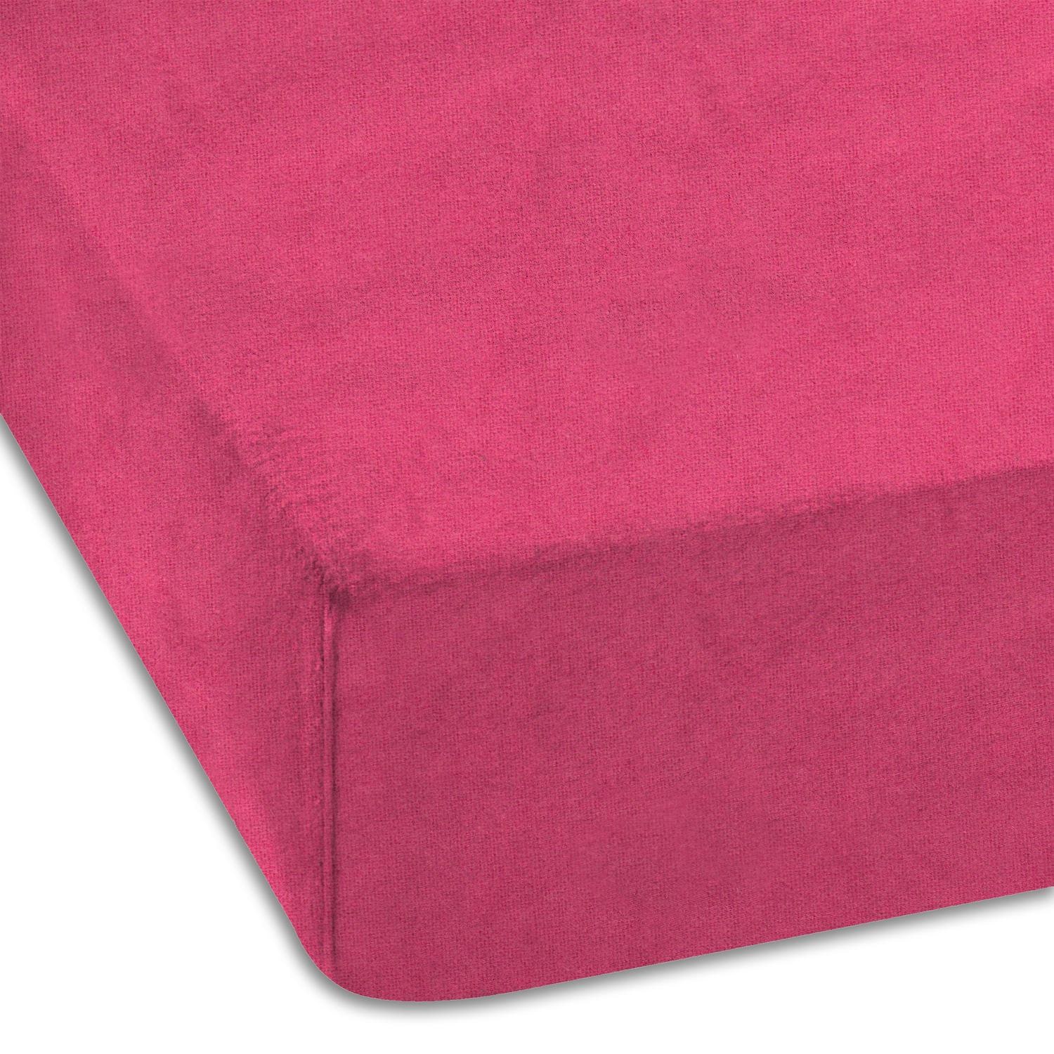 View – Double pack Setex fine fiber fitted sheet pink 90 x 200 cm