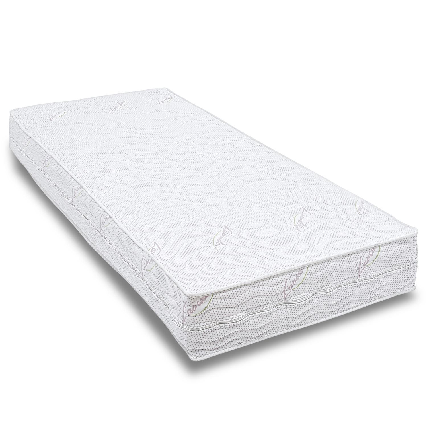Ergonomic cold foam mattress Supportho Lavender 90 x 200 cm, height 18 cm, firmness level H2/H3 + mattress topper / mattress topper 90 x 200 cm