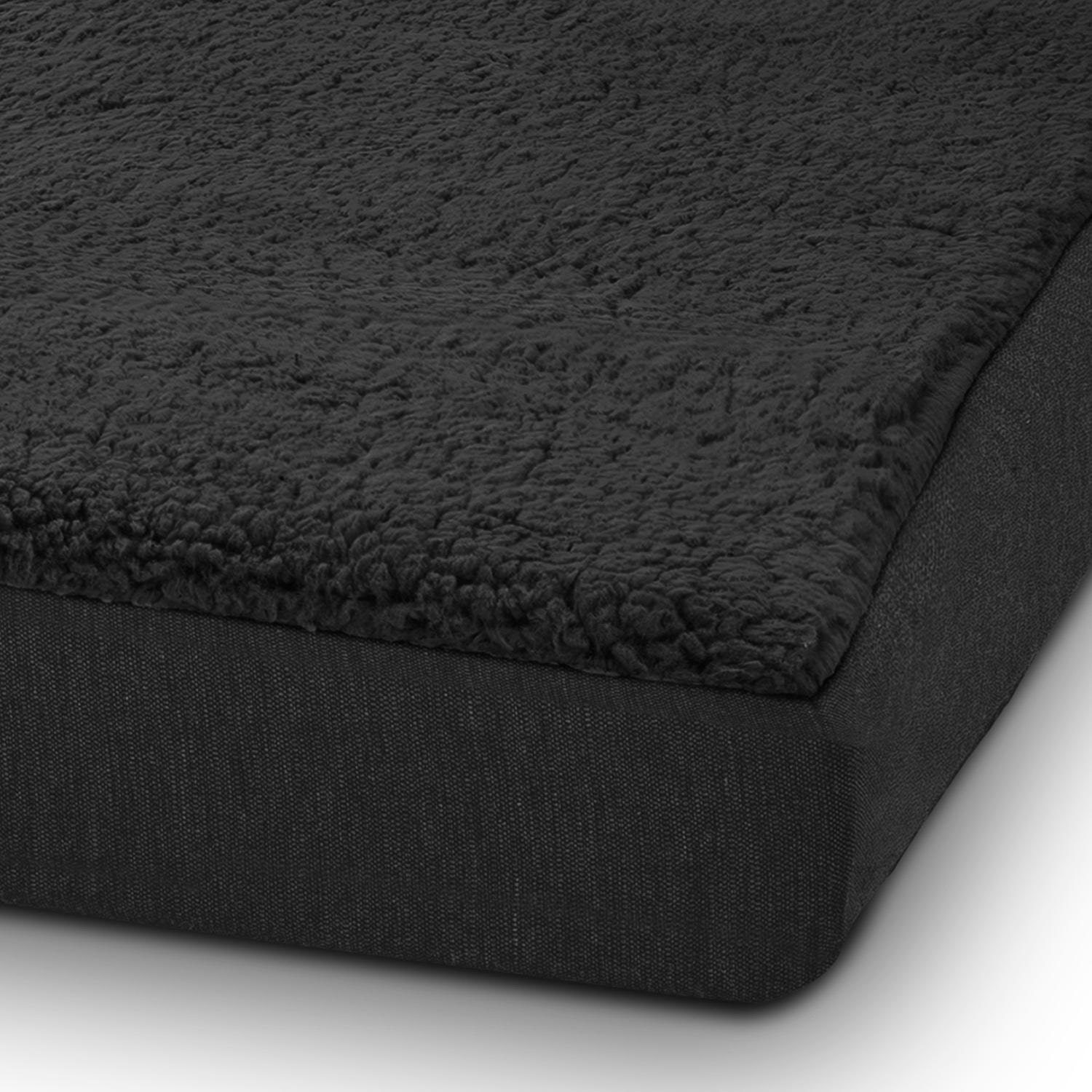 La funda en detalle – Cojín ergonómico para perros Petzzz Leo XL 120 x 75 x 10 cm negro