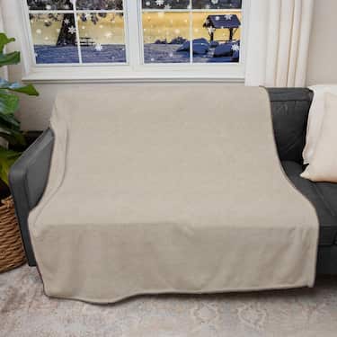 Colchón viscoelástico de 7 zonas Sleezzz Smart 90 x 200 cm, altura 18 cm, nivel de firmeza H3 con espuma con memoria de aire + manta acogedora Sleezzz® Smart 140 x 200 cm