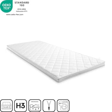 T6 Comfort pjenasti topper 80 x 200 cm, debljina 6 cm, tvrdoća H3
