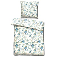 CloudComfort Basic ropa de cama de microfibra flores azules 135 x 200 + 80 x 80 cm