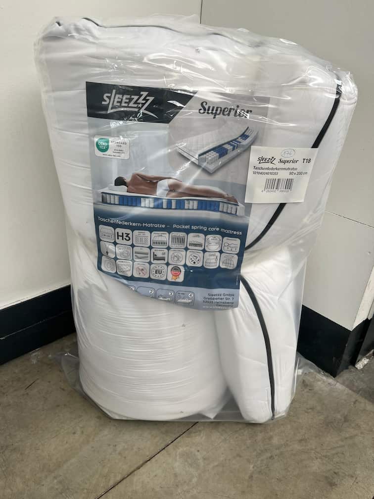 Returnare online Saltea cu 7 zone de arcuri cu buzunar Sleezzz Superior 90 x 200 cm, înălțime 18 cm, nivel de fermitate H3