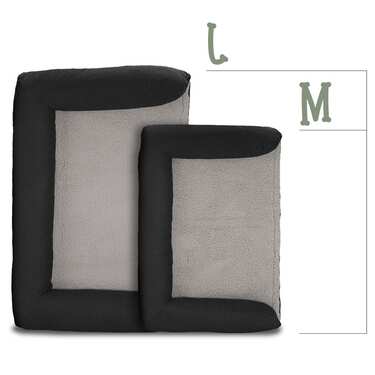 Cama ortopédica para perros 100 x 70 x 27 cm con respaldo talla M
