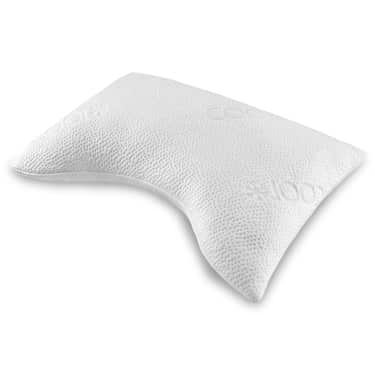 Colchón viscoelástico Sleezzz Premium 120 x 200 cm, altura 20 cm, grado de firmeza H2/H3, con asas para darle la vuelta + almohada de apoyo cervical Sleezzz® Cool Gel-Schaum Kontur de 40 x 60 x 16 cm