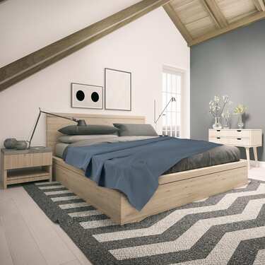 Manta piqué gofre algodón azul 150 x 200 cm