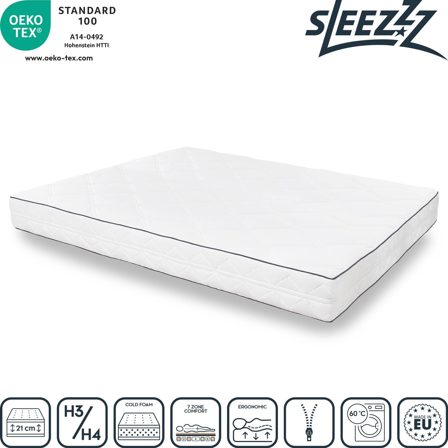 Características en iconos – Colchón Sleezzz® Superior 140x200 cm H3/H4