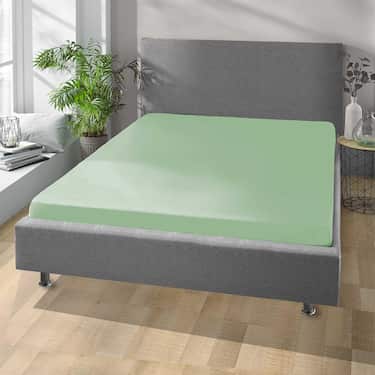 Sábana bajera microfibra interlock jersey verde 140 x 190 - 160 x 200 cm