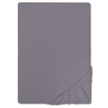 Produktbillede fra CloudComfort Basic kuvertlagen jersey stretch mørkegrå 90 x 190 - 100 x 200 cm, 100% bomuld