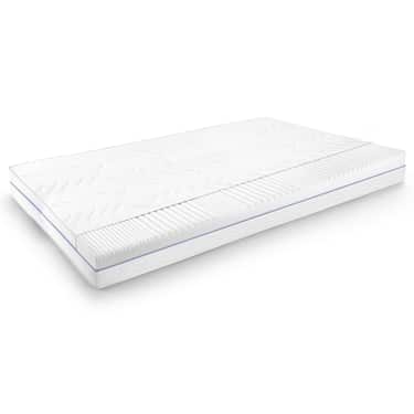 Colchón ergonómico 140x200 cm Supportho Premium de 7 zonas, altura 18 cm, nivel de firmeza H2/H3 + juego de cama CloudComfort Basic de microfibra 135 x 200 cm + 80 x 80 cm