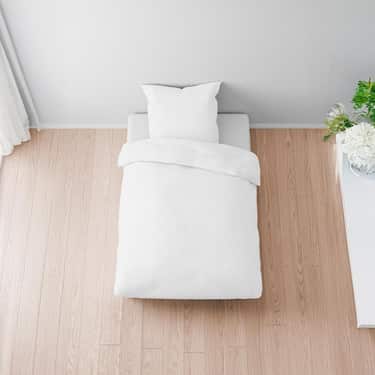 Paquete doble de ropa de cama de muselina Sleezzz® blanca 155 x 220 cm + 80 x 80 cm