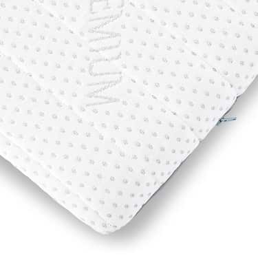 Kallskumstopp Supportho Premium-topp 120 x 200 cm H3, höjd 9 cm, hårdhetsgrad H3 med antibakteriellt överdrag CloudComfort Basic gel-flingkudde 40 x 80 cm