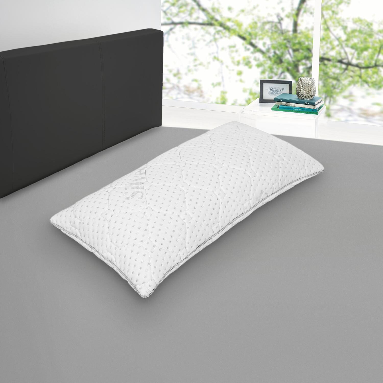 2 almohadas de descanso viscoelásticas Supportho Comfort, 40 x 80 cm