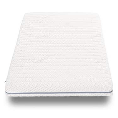 Supportho toppmadrass i premiumkallskum 80 x 200 cm H3, höjd 9 cm, hårdhetsgrad H3 med antibakteriellt överdrag + CloudComfort Basic kudde med gelflingor 40 x 80 cm