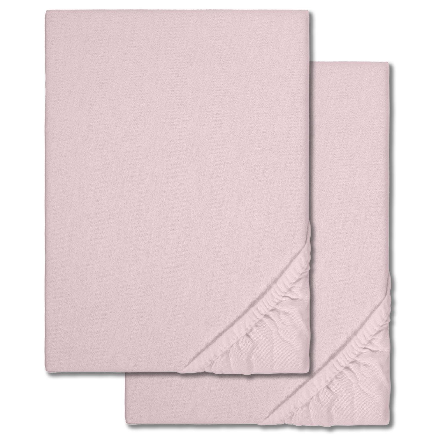 Fitted sheet winter fluffy pink 90 x 190 - 100 x 200 cm double pack