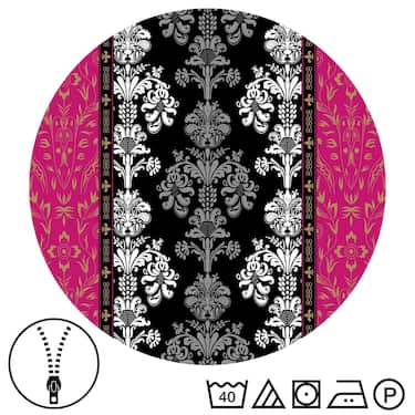 Paquete doble de ropa de cama de microfibra CloudComfort Basic negro/rosa 135 x 200 + 80 x 80 cm