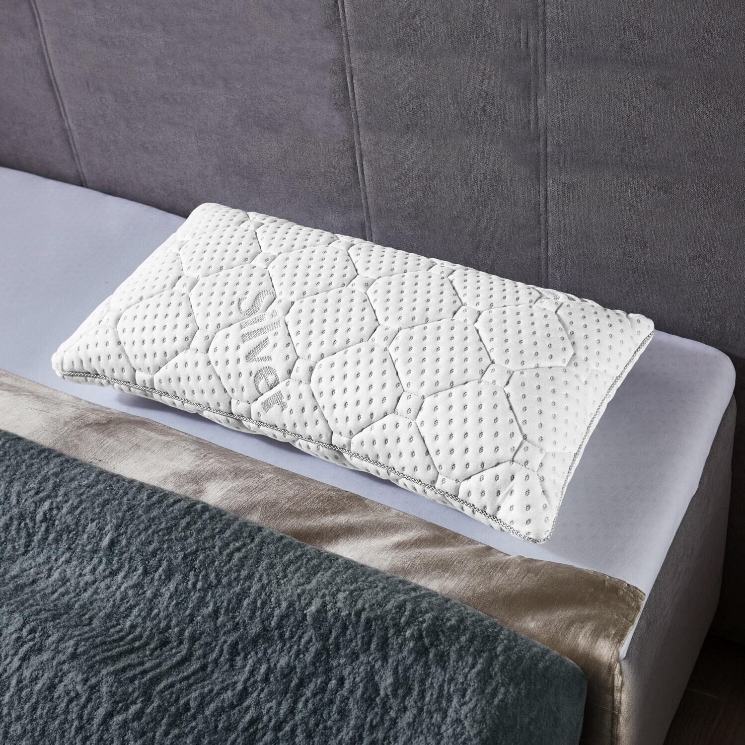 2 almohadas de descanso viscoelásticas Supportho Comfort, 40 x 80 cm