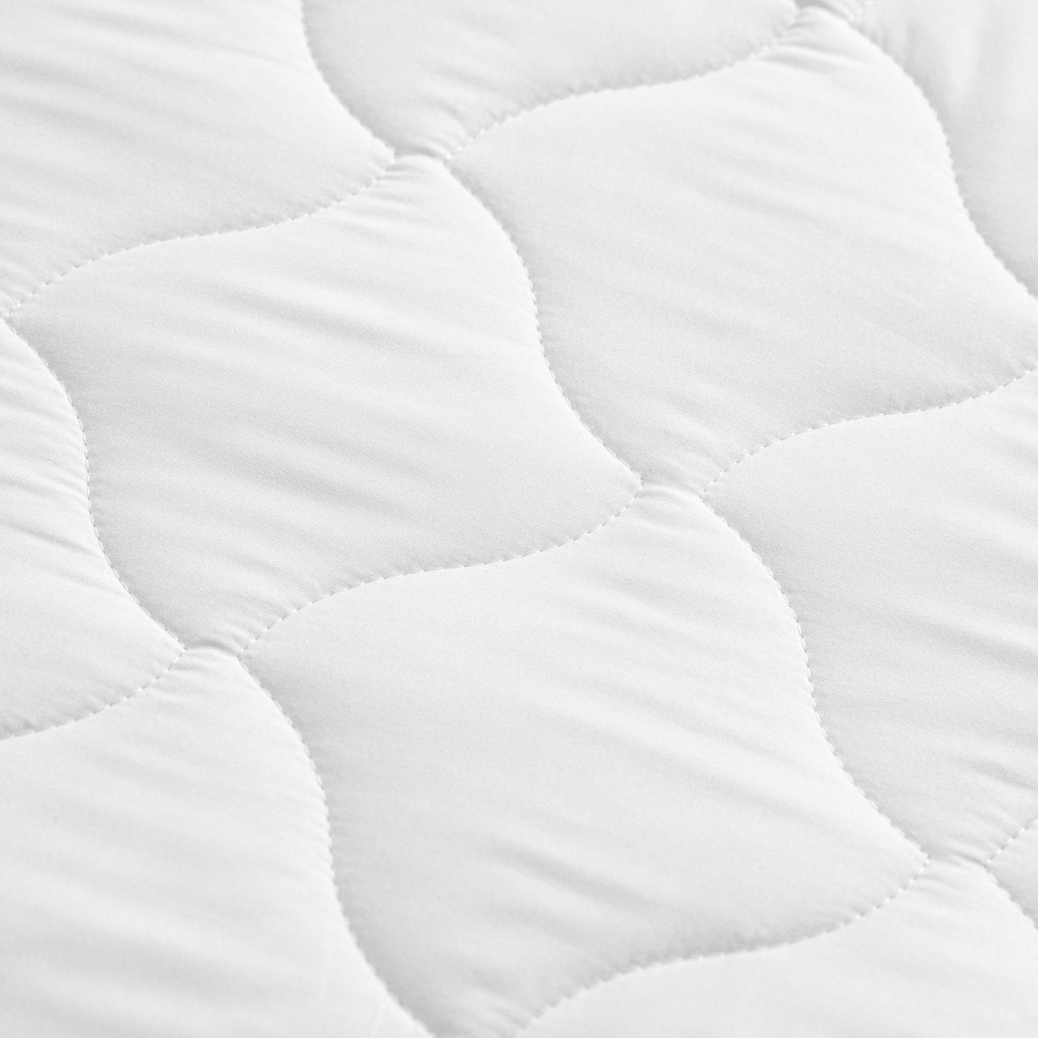 La funda en detalle – CloudComfort Cool Topper 160 x 200 cm H2/H3 + Almohada de apoyo cervical Sleezzz® Cool de espuma de gel con contorno