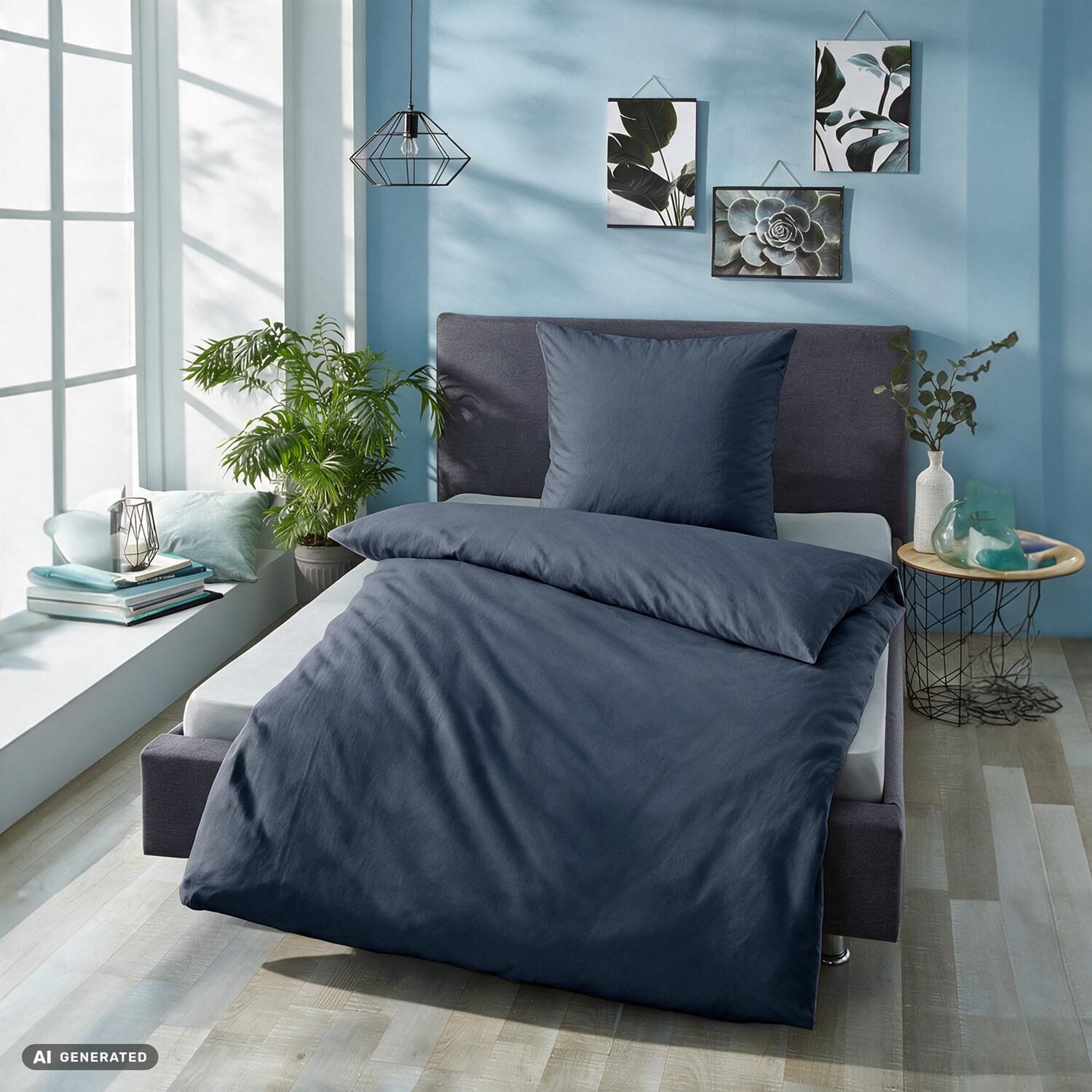 Juego de cama de microfibra CloudComfort Basic, color antracita, 135 x 200 + 80 x 80 cm