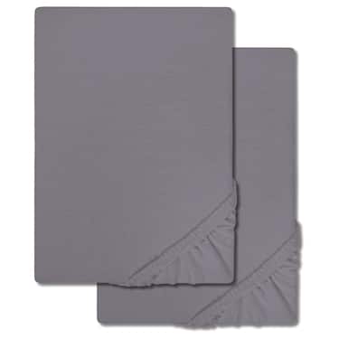 Castell sábana bajera castor gris oscuro 90 x 190 - 100 x 200 cm paquete doble