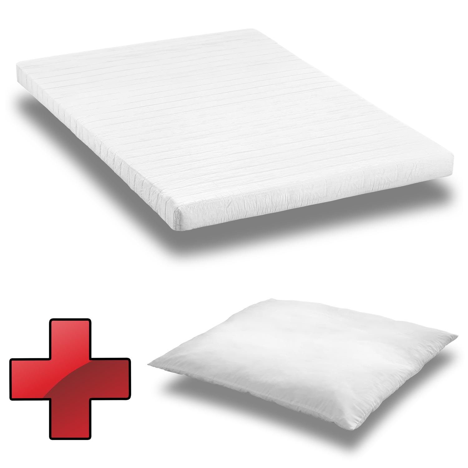 Comfort foam mattress K10 mattress 140x200 cm + CloudComfort Basic microfiber pillow 80x80 cm