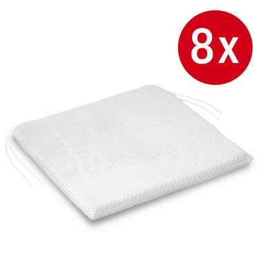 Produkta attēls no 37 x 37 cm krēsla spilvens ar fiksējošām siksnām 8 gab. komplektā