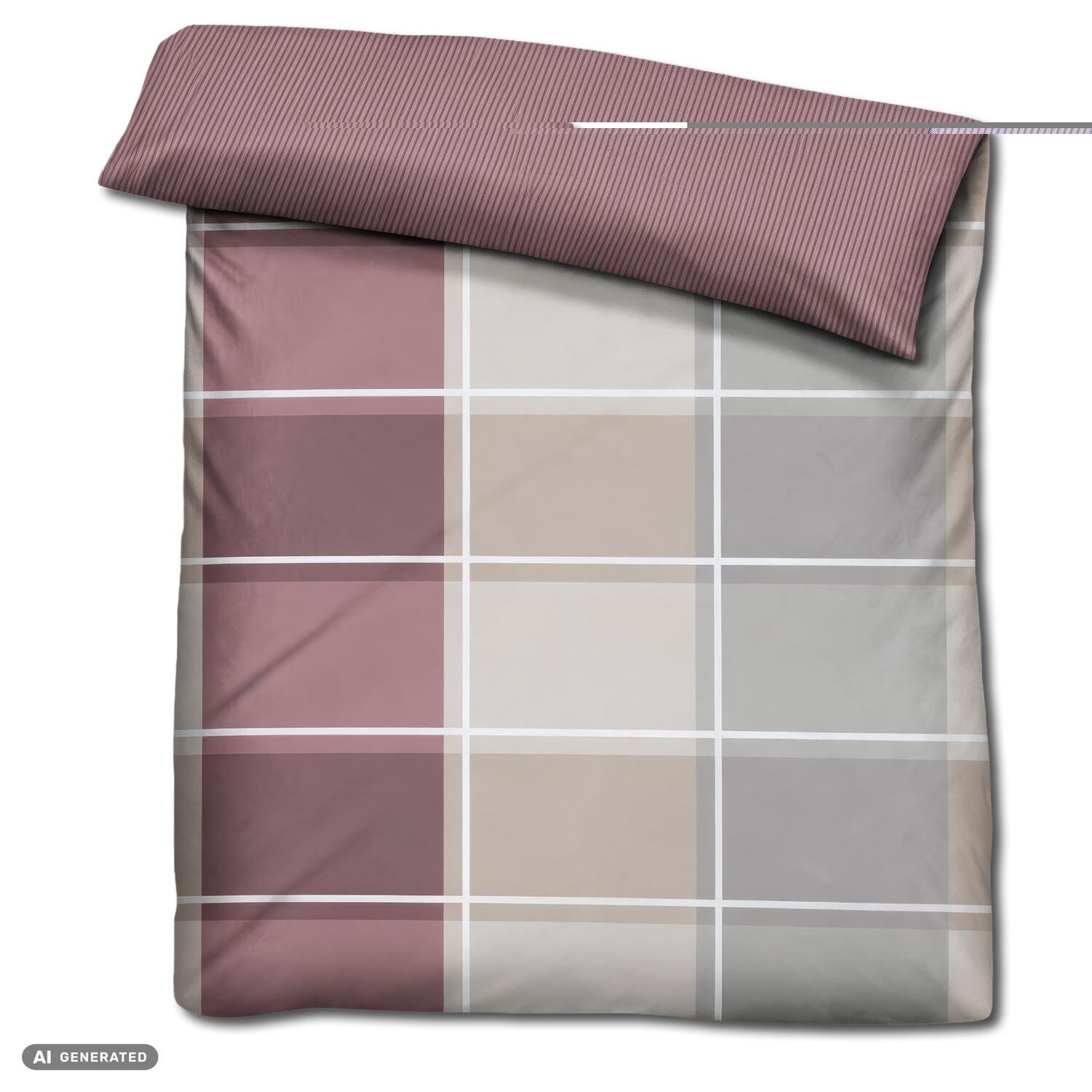 Lote de dos piezas de ropa de cama de microfibra satinada: 140 x 200 cm + 70 x 90 cm