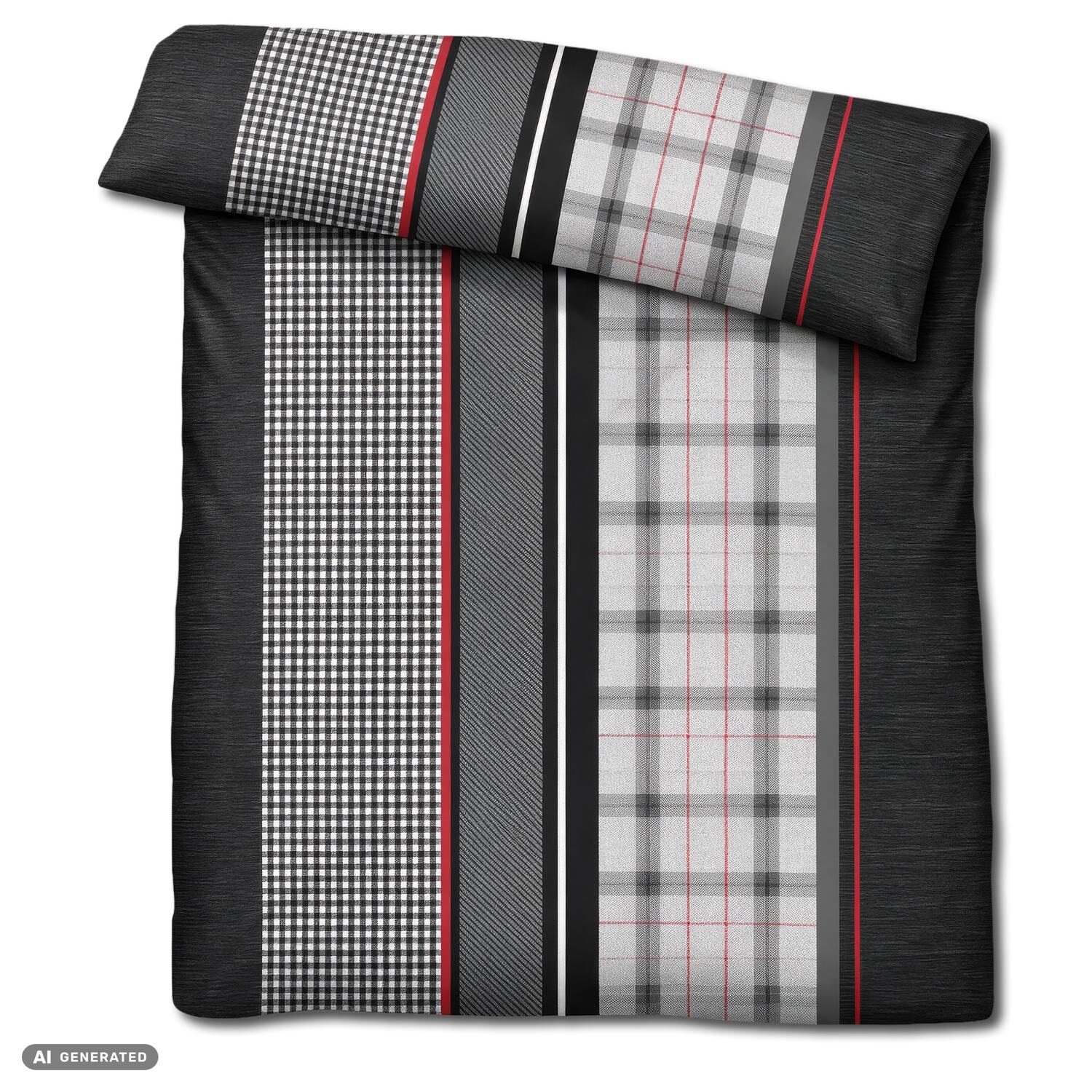 Juego de dos piezas de ropa de cama de franela de polialgodón, 140 x 200 cm + 70 x 90 cm