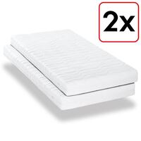 Dubbelförpackning Premium 7-zonsmadrass 90x200 cm CloudComfort, höjd 15 cm, fasthetsnivå H2/H3, tvåbäddsrum