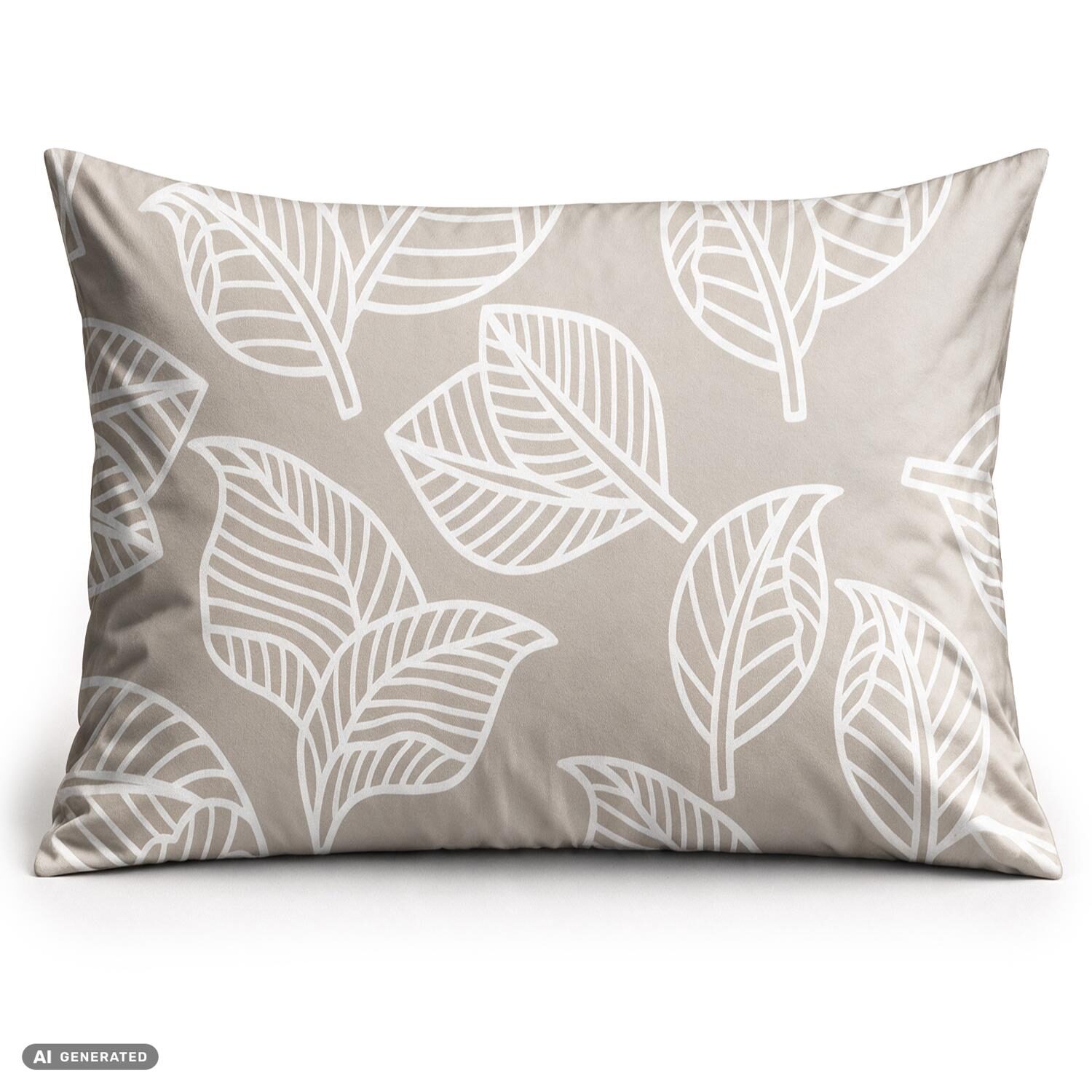 Juego de 2 fundas de almohada de algodón CloudComfort Basic, color topo, 70 x 90 cm