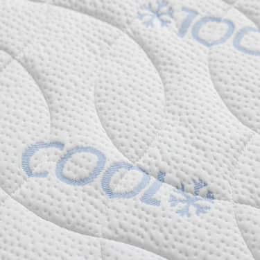 Kallskumstoppmadrass CloudComfort Cool 160 x 200 cm H2/H3, höjd 7 cm, fasthetsnivå H2/H3, 7-zons toppmadrass med sommar- och vintersida + Sleezzz® Cool kudde med kyleffekt