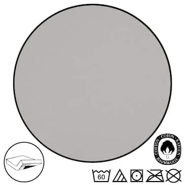 Castell σεντόνι μικροϊνών interlock jersey ασημί γκρι 90 x 190 - 100 x 200 cm σε διπλό πακέτο