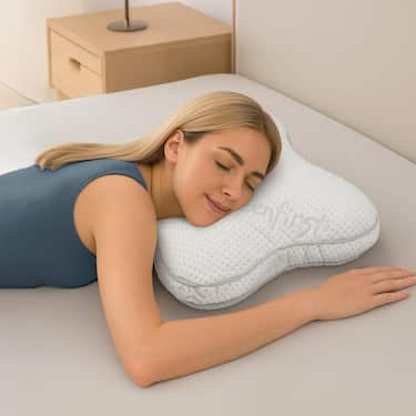 Sleezzz® premium gel foam contour and stomach sleeper pillow