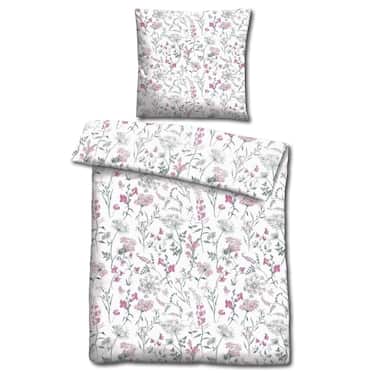 Paquete doble de ropa de cama de microfibra CloudComfort Basic flores de verano 135 x 200 + 80 x 80 cm