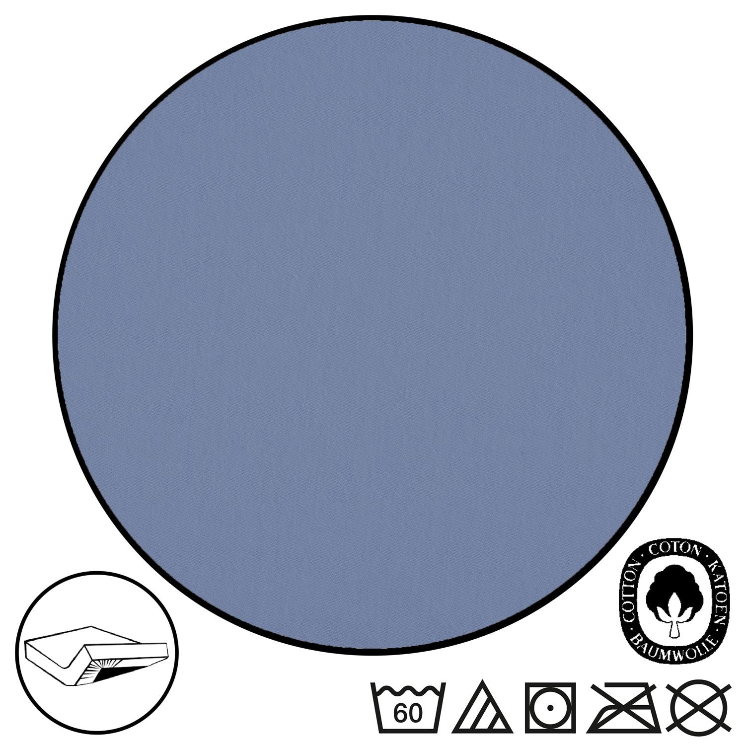 4'lü CloudComfort Basic lastikli çarşaf seti jarse streç mavi 90 x 190 - 100 x 200 cm (4 adet)