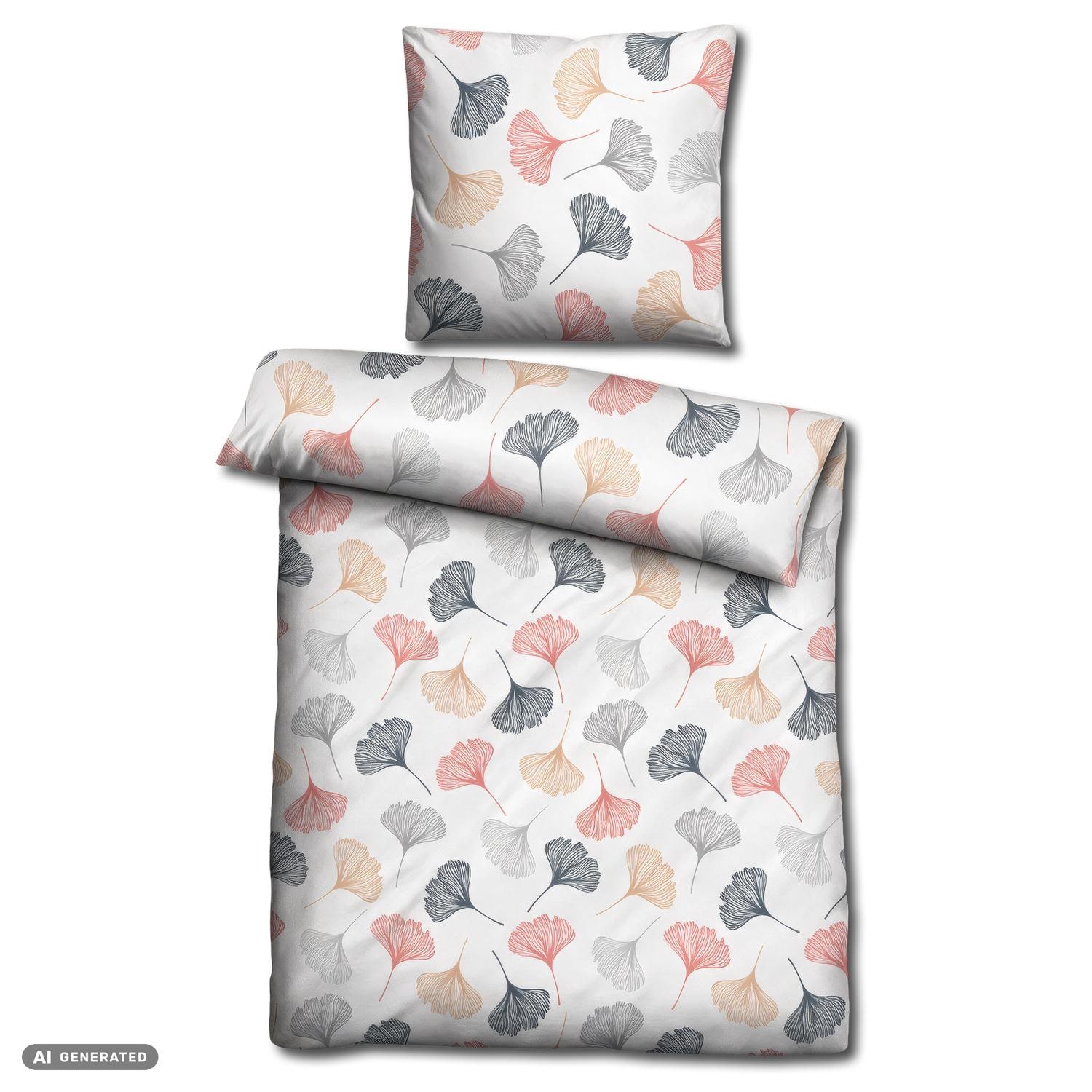 Juego de cama CloudComfort Renforcé con motivos florales, 135 x 200 + 80 x 80 cm
