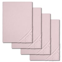Įdėtinis paklodės lapas žiemos pūkuotas rožinis 180 x 190 - 200 x 200 cm pakuotėje po 4 vnt.