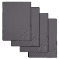 Sábana bajera polar invierno antracita 180 x 190 - 200 x 200 cm en paquete de 4