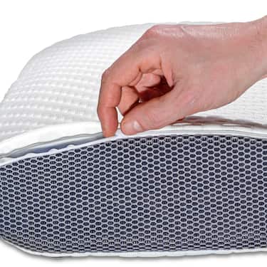 Kallskumstoppmadrass CloudComfort Cool 160 x 200 cm H2/H3, höjd 7 cm, fasthetsnivå H2/H3, 7-zons toppmadrass med sommar- och vintersida + Sleezzz® Cool kudde med kyleffekt