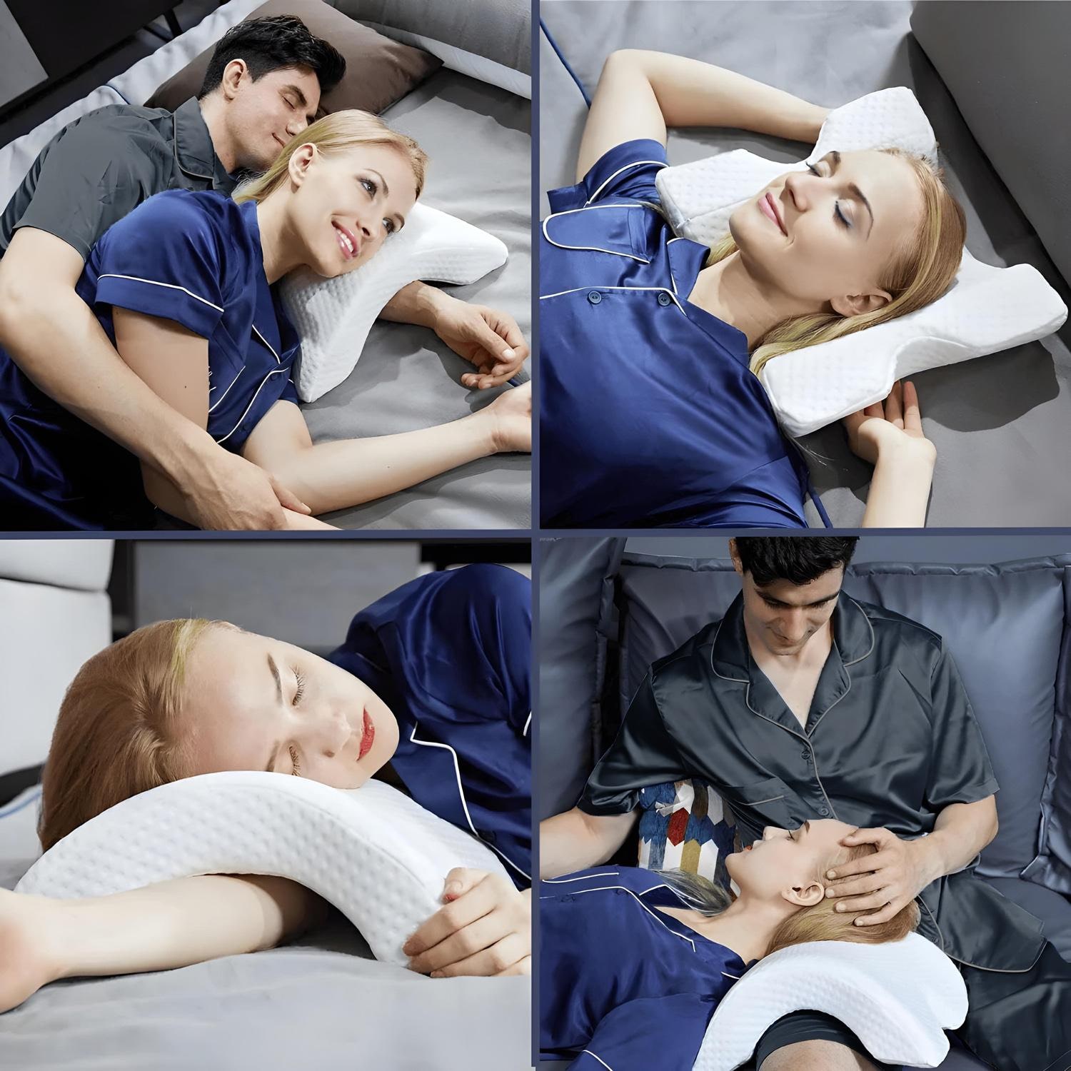 Arm cushion for side sleepers 26 x 30 x 12 cm with cooling effect cover