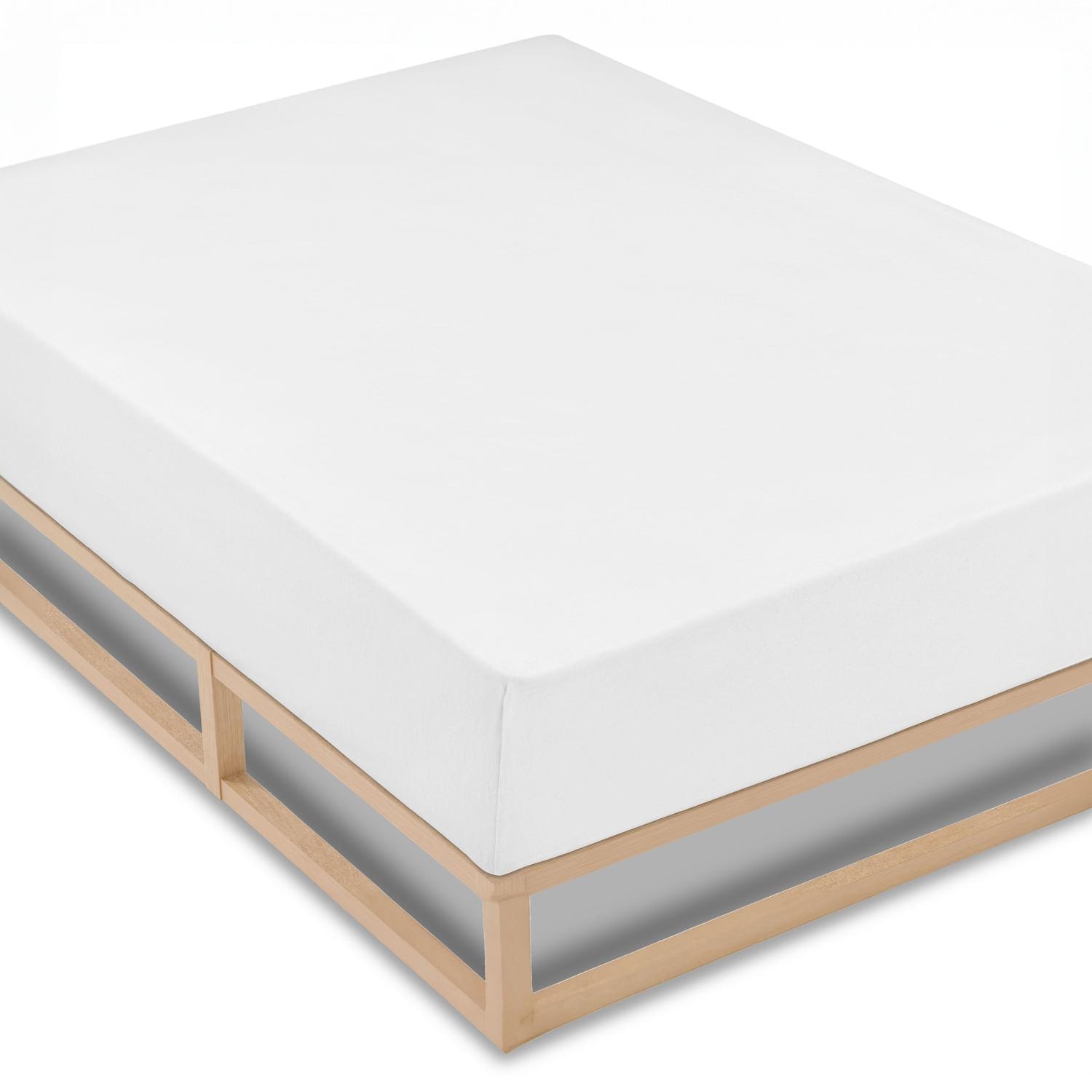 CloudComfort Basic fitted sheet jersey stretch white 140 x 190 - 160 x 200 cm