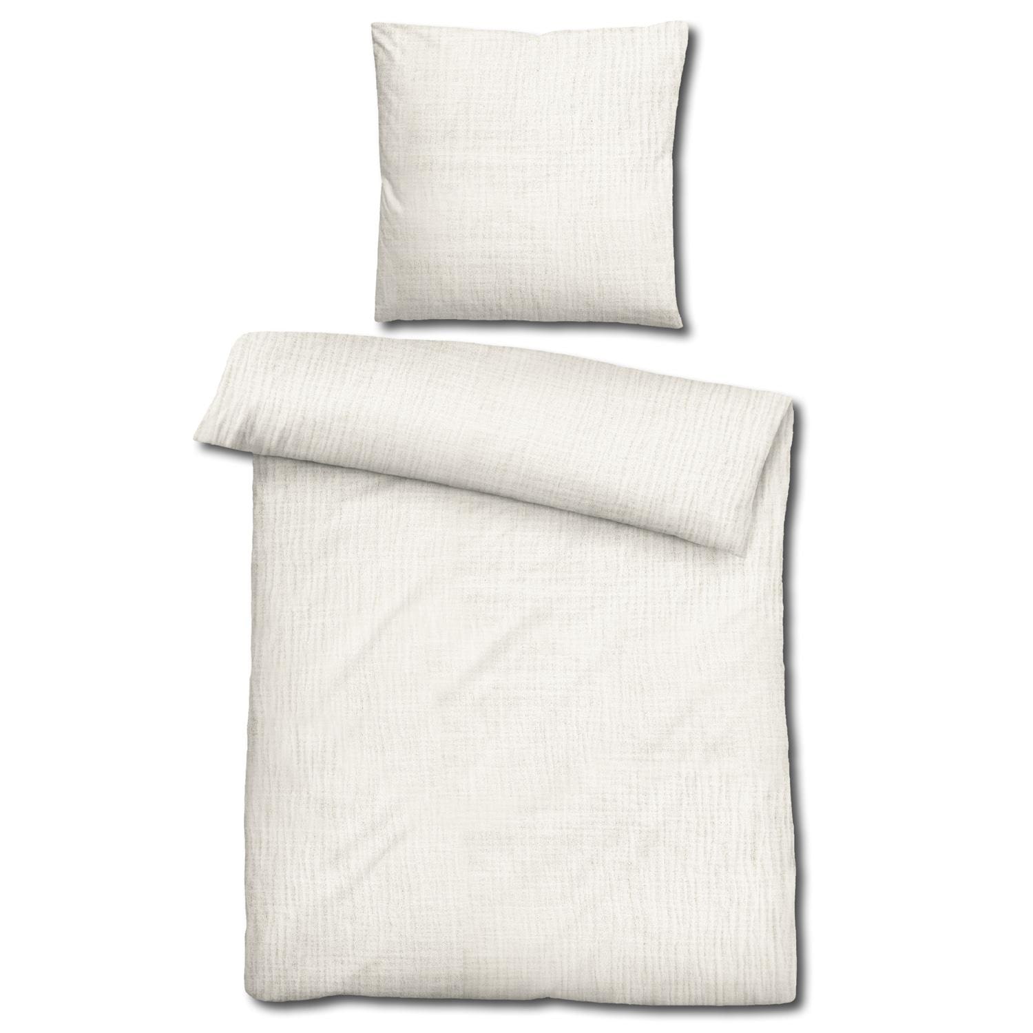 Juego de cama de muselina Sleezzz® color natural, 155 x 220 cm + 80 x 80 cm